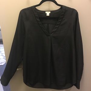 JCREW BLACK BLOUSE
